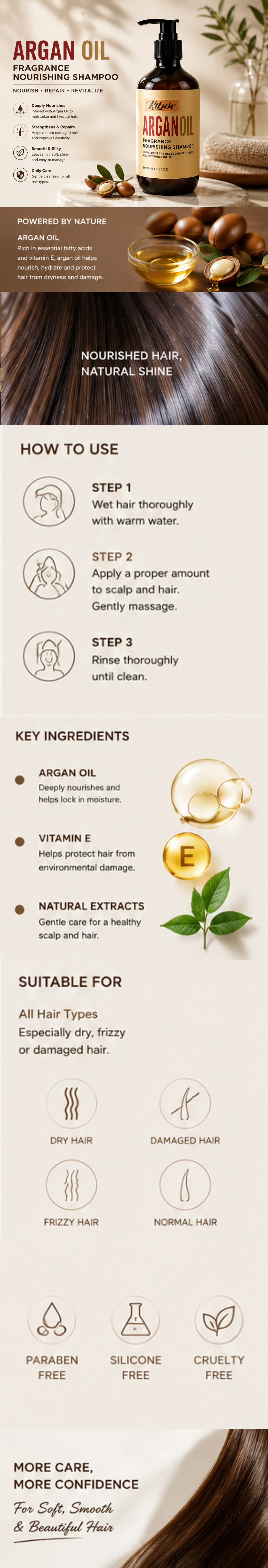 Argan Oil Fragrance Nourishing Shampoo