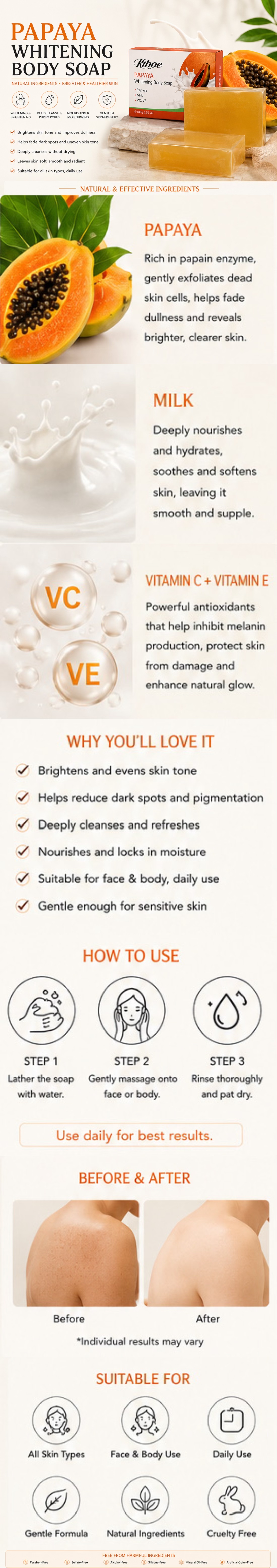 Papaya  Whitening Soap