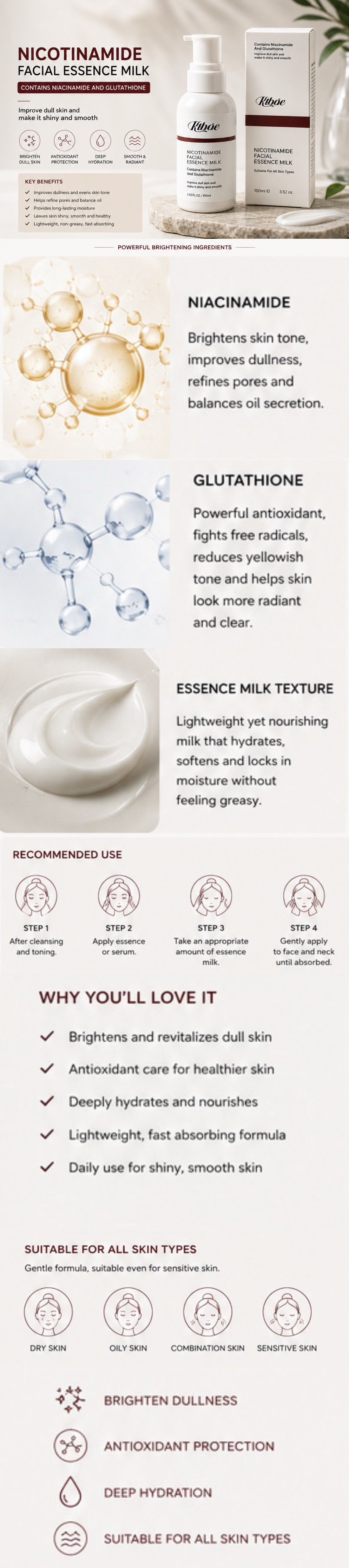 Nicotinamide Facial Essence Milk