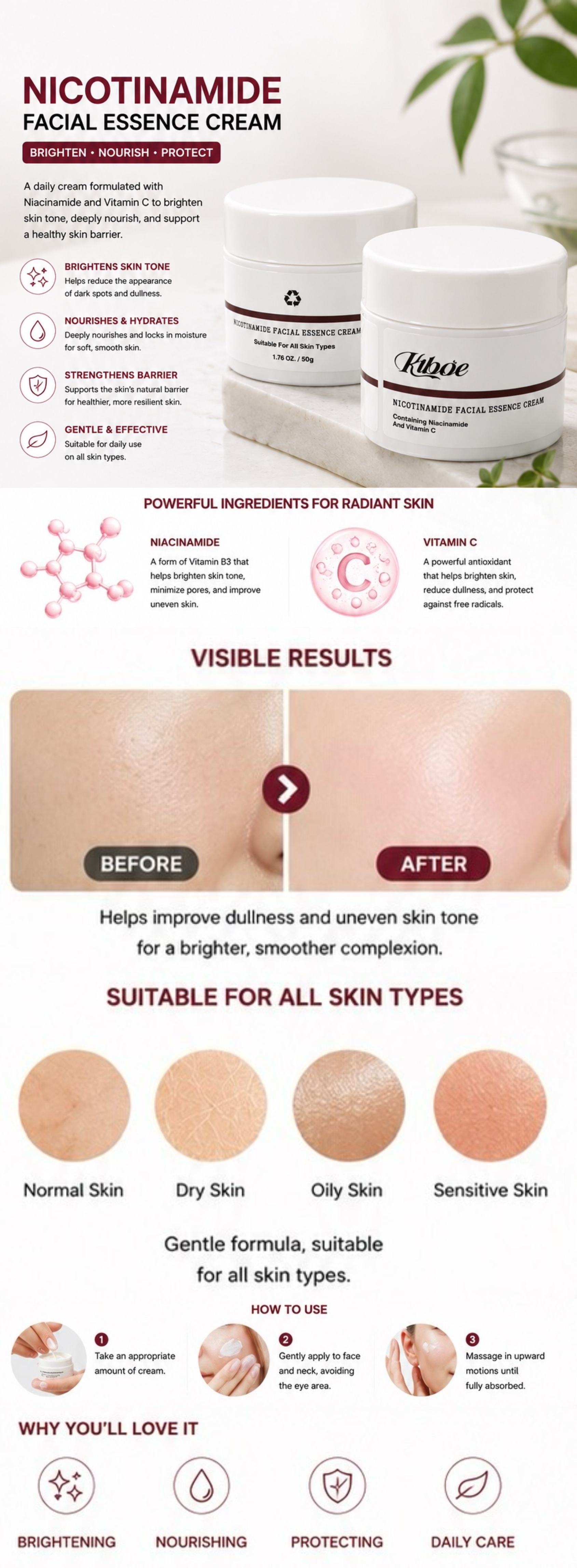 Nicotinamide Facial Essence Cream