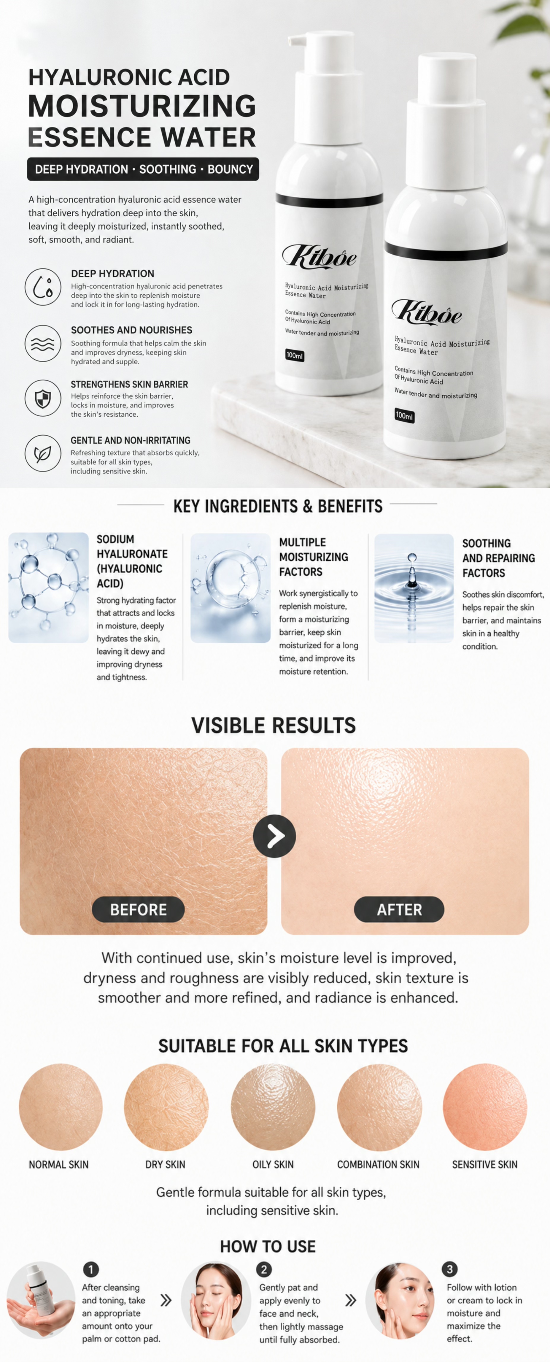 Hyaluronic Acid Moisturizing Essence Water Hyaluronic Acid Moisturizing Essence Water