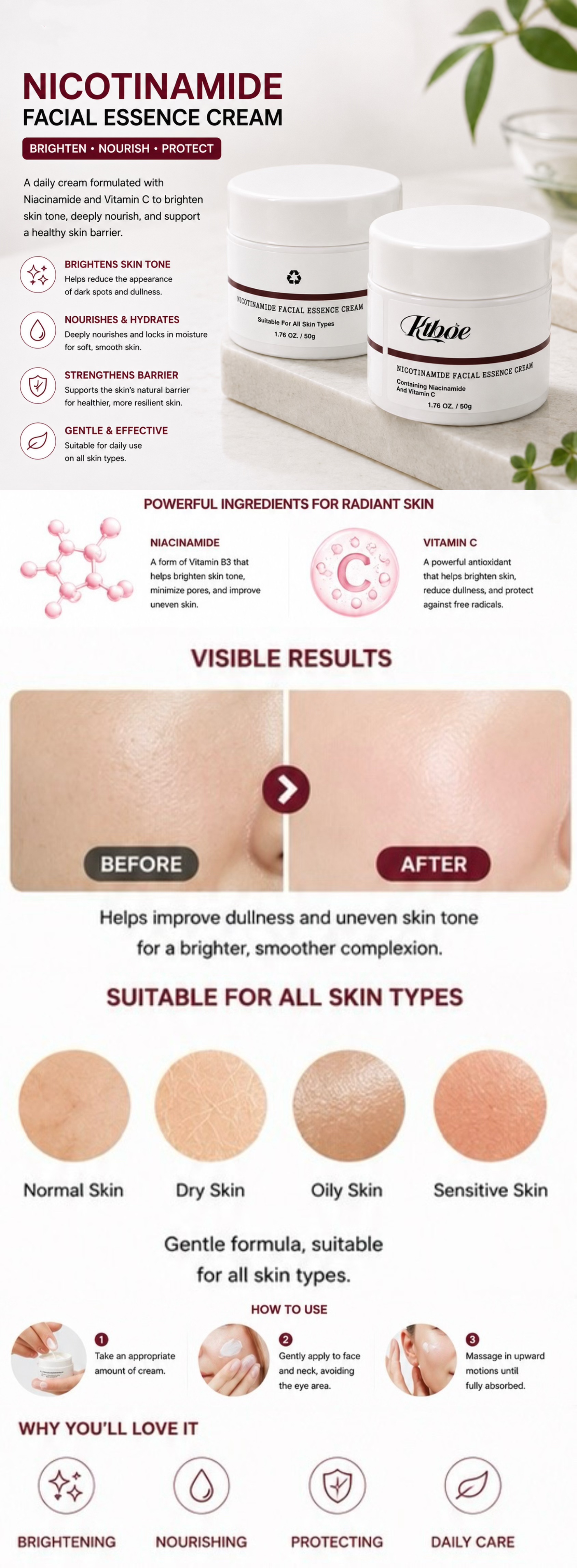 Nicotinamide Facial Essence Cream Nicotinamide Facial Essence Cream